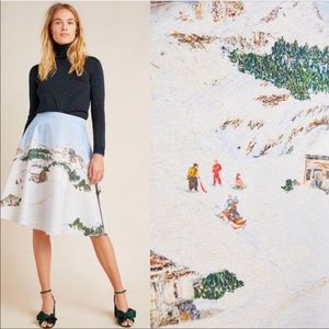 Anthropologie Winter Wonderland Skirt